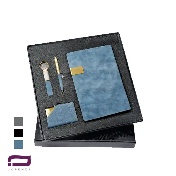 نیم ست مدیریتی O9152 شامل جاسوئیچی، خودکار، جاکارتی رنگ آبی